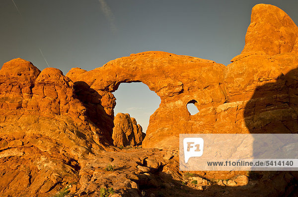 Turret Arch Felsbogen  The Windows Section  Arches Nationalpark  Utah  USA