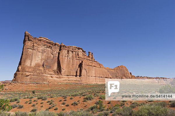 Courthouse Towers Felsformation  Arches Nationalpark  Utah  USA