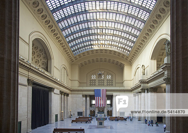 Union Station Bahnhof  Chicago  Illinois  USA  Amerika