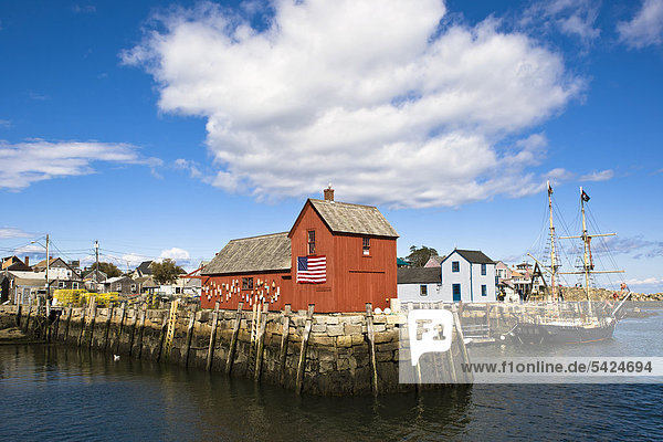 Vereinigte Staaten von Amerika USA klein Dorf angeln Neuengland Massachusetts Rockport
