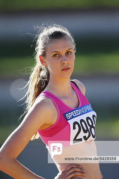 Portrait of Young Female High Jump Athlete