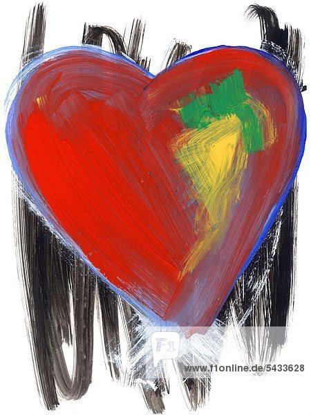 Illustration von einem roten Herz