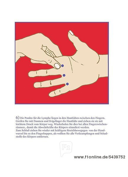 A hand massages the palm of the hand of the other hand
