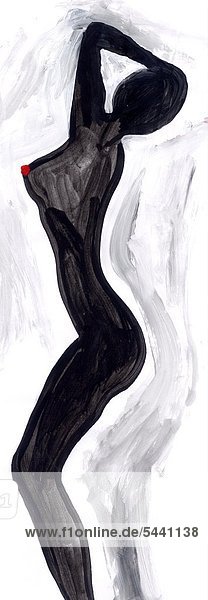 Illustration - Symbol - schlanke Frau - Anorexie