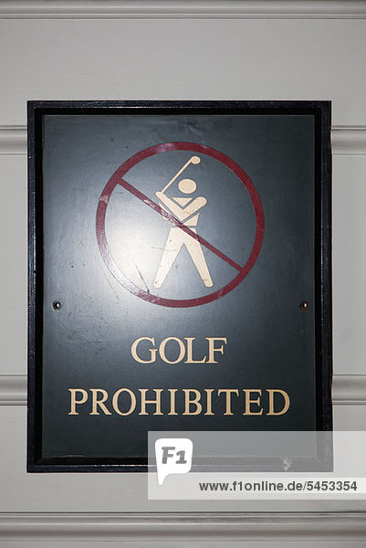 Golf Verbotenes Zeichen