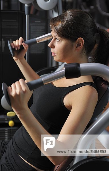 young woman in a fitness centre