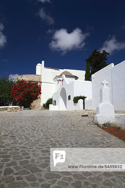 Fortified church of Puig de Missa  Santa Eulalia  Ibiza  Balearic Islands  Spain  Europe