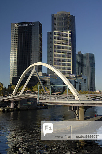 Brücke Fluss Victoria Australien Melbourne
