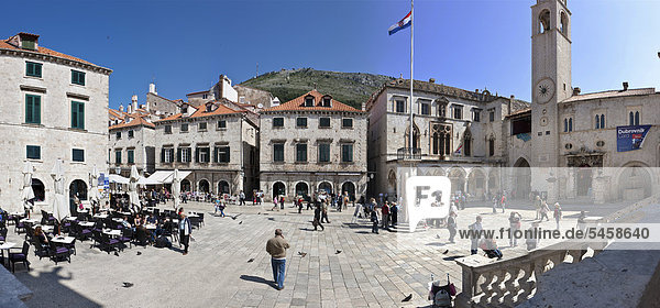 Luza-Platz  Altstadt von Dubrovnik  Unesco Weltkulturerbe  Mitteldalmatien  Dalmatien  Adriaküste  Kroatien  Europa  ÖffentlicherGrund