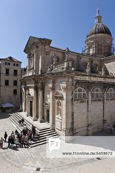 St. Blasius-Kirche in der Altstadt von Dubrovnik  Unesco Weltkulturerbe  Mitteldalmatien  Dalmatien  Adriaküste  Kroatien  Europa  ÖffentlicherGrund