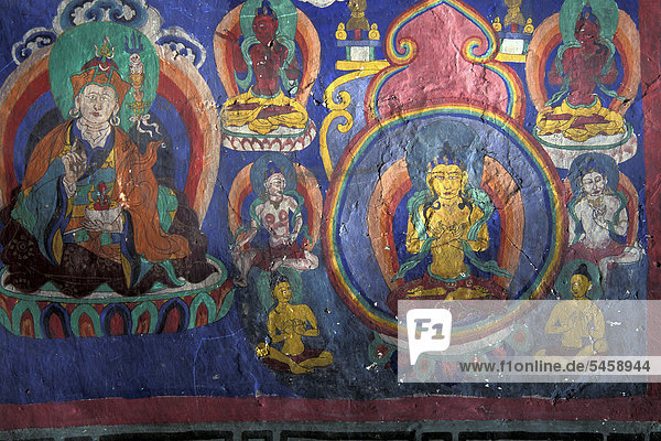 Fresko Gompa oder Kloster Lalung Distrikt Lahaul und Spiti Himachal Pradesh indischer Himalaya Nordindien Indien Asien