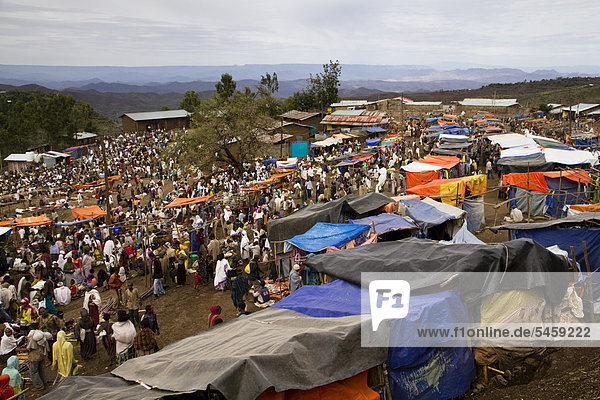 Markt in Lalibela  Äthiopien  Afrika