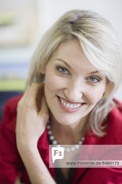 Close up of businesswoman’s smiling face