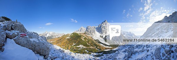 Panorama view of the Alps in Salzburg State Austria