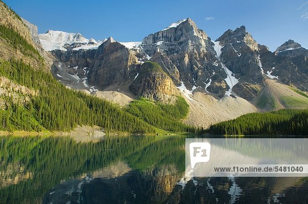 Moraine Lake and Wenkchemna Peaks  Banff National Park Alberta Canada