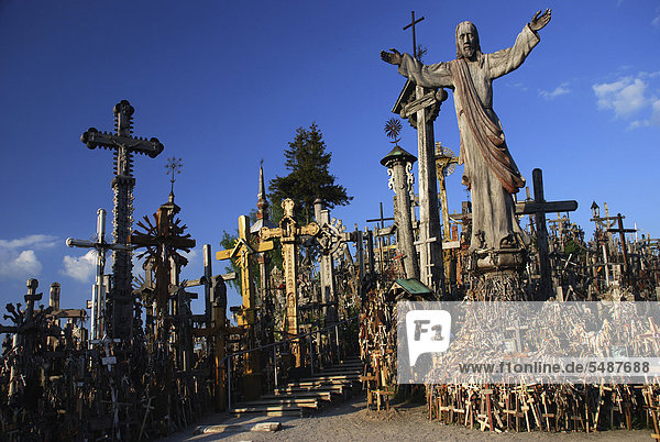 Hill of Crosses near Siauliai Lithuania Europe