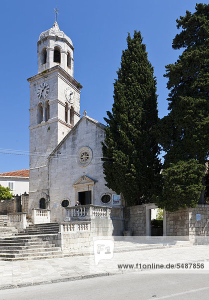 Kirche in der Altstadt von Cavtat  Mitteldalmatien  Dalmatien  Adriaküste  Kroatien  Europa  ÖffentlicherGrund