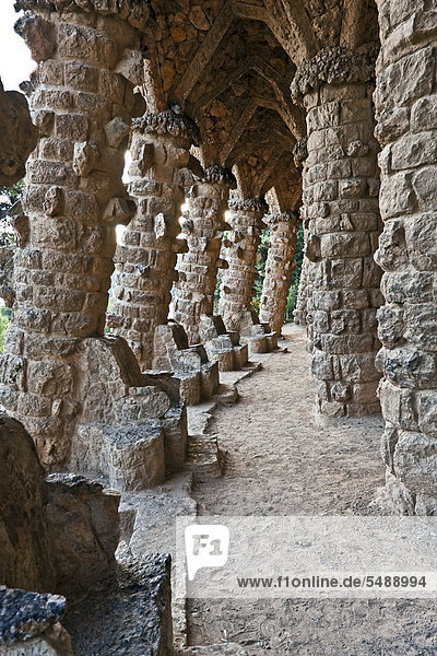 Gaudi-Architektur Parc Güell UNESCO-Weltkulturerbe Barcelona Katalonien Spanien Europa