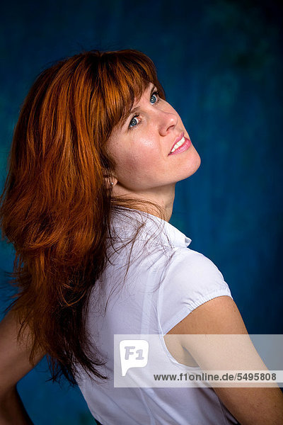 Red-haired young woman  portrait