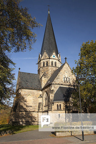 Evangelische Kirche Sankt Petri  Thale  Harz  Sachsen-Anhalt  Deutschland  Europa  ÖffentlicherGrund