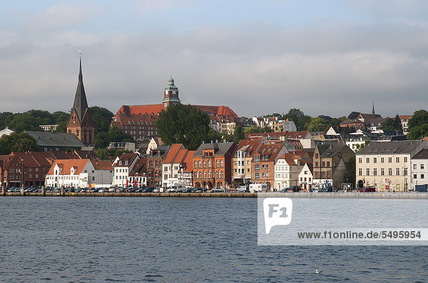Europa Stadt Ostsee Baltisches Meer Fjord Flensburg Deutschland Schleswig-Holstein