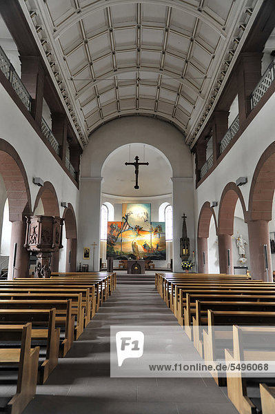 Innenansicht  Stadtparrkirche St. Jakobus  Miltenberg  Bayern  Deutschland  Europa