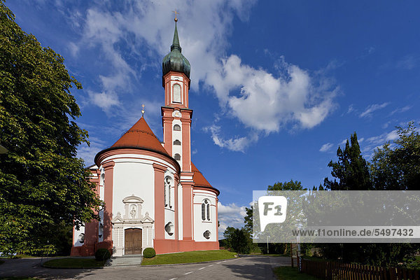 Wallfahrtskirche von Vilgertshofen  Bayern  Deutschland  Europa  ÖffentlicherGrund