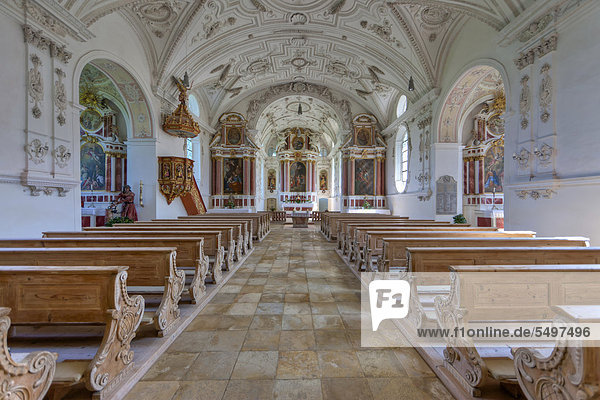 Wallfahrtskirche Mariä Heimsuchung  Ilgen  Gemeinde Steingaden  Oberbayern  Bayern  Deutschland  Europa