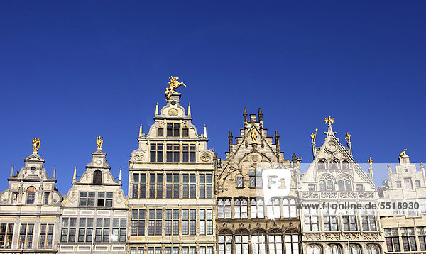Dachgiebel Giebel Europa zeigen Geschichte Antwerpen Belgien Flandern