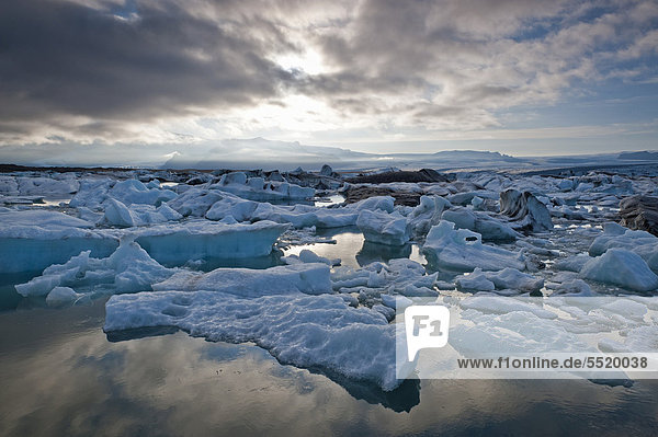 Eis  Gletscherlagune Jökuls·rlÛn  Ostisland  Island  Europa