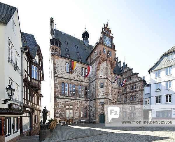 Rathaus  Marburg  Hessen  Deutschland  Europa  ÖffentlicherGrund