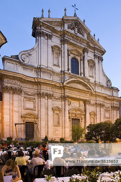 Die Fassade der Kirche San Ignazio  Rom  Italien  Europa
