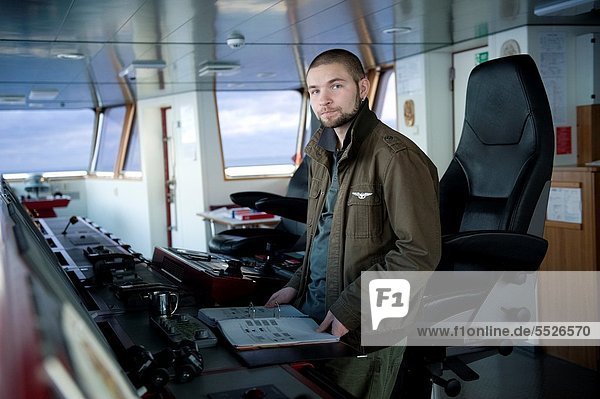 The second officer of container-vessel MV Flintercape controls the bridge of the vessel during absence of the captain and the first officer. The ship is sailing from Rotterdam  Netherlands to Sundsvall  Sweden.