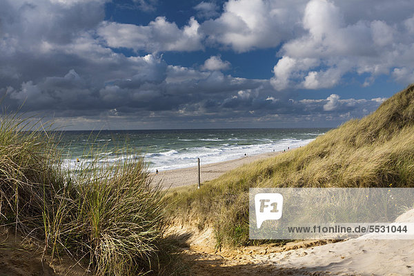 Strandzugang am Roten Kliff bei Kampen auf Sylt  Sylt  Nordfriesland  Schleswig-Holstein  Deutschland  Europa