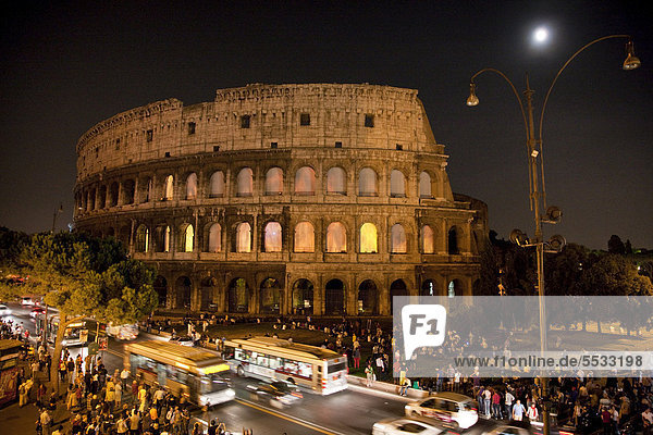 Colosseum at night  Rome  Italy  Europe