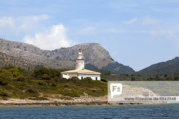 Europa Leuchtturm Insel Balearen Balearische Inseln Mallorca Spanien