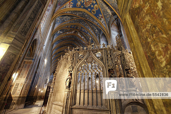Chor der Kathedrale Sainte Cecile  Albi  Bischofsstadt  UNESCO Weltkulturerbe  Tarn  Frankreich  Europa