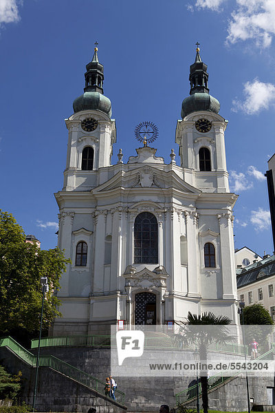 Kirche St. Maria Magdalena  Karlovy Vary  Karlsbad  Westböhmen  Tschechische Republik  Europa