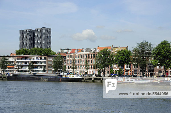 Noorderijland Insel  Nieuwe Maas Fluss  Rotterdam  Holland  Nederland  Niederlande  Europa