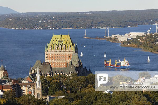 Fluss Palast Schloß Schlösser UNESCO-Welterbe Kanada Lawrence Quebec Quebec City