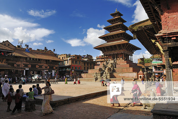 Nyatapola Pagoda  Taumadhi square  Bhaktapur  Kathmandu Valley  Nepal  Asia