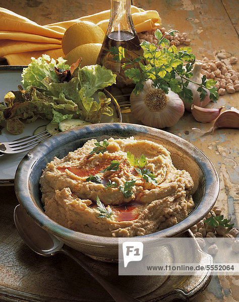 Hummus bi Tahina  Sesam-Kichererbsen-Paste  Syrien  Rezept gegen Gebühr erhältlich