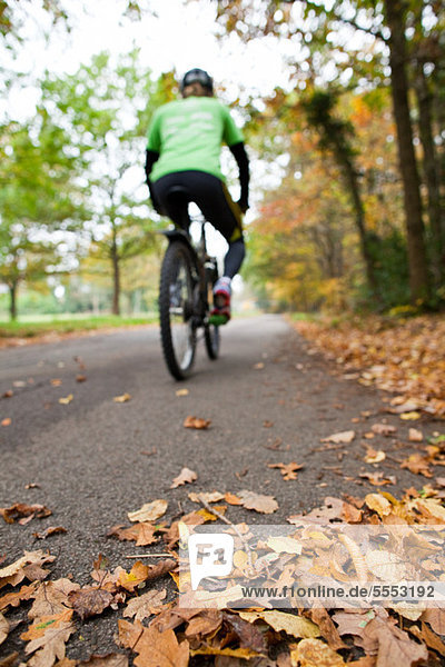 Radfahrer auf dem Weg