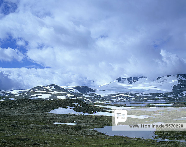 Gletscher FannrÂkbreen  Fannarakbreen  Sognefjell  Sogn og Fjordane  Norwegen  Skandinavien  Europa