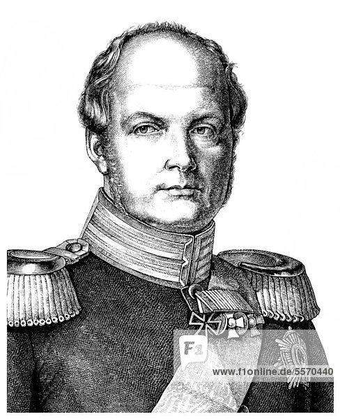 Historical illustration from the 19th century  portrait of Frederick William IV  1795 - 1861  King of Prussia