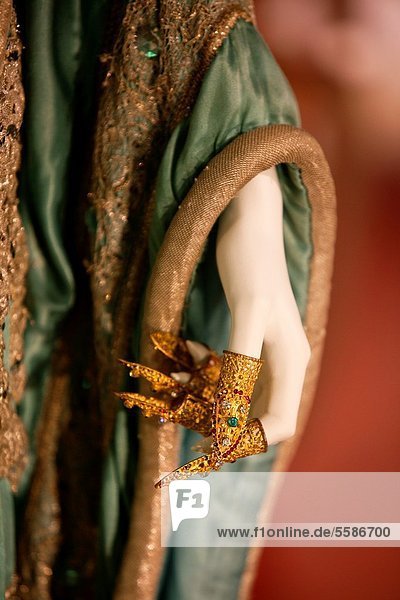 Detail of an opera costume in the new Museum of the State Opera Hanuschgasse 3 Vienna  Austria