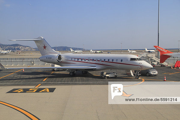 Russian private jet at Nice Airport  CÙte d'Azur  France  Europe