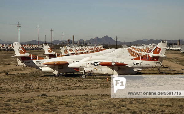 'The Aerospace Maintenance and Regeneration Group  AMARG  a storage and maintenance yard for military aircraft at the Davis-Monthan Air Force Base