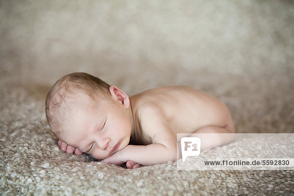 Neugeborenes Baby  3 Wochen  schlafend