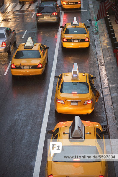 Taxis in New York City Verkehr  USA